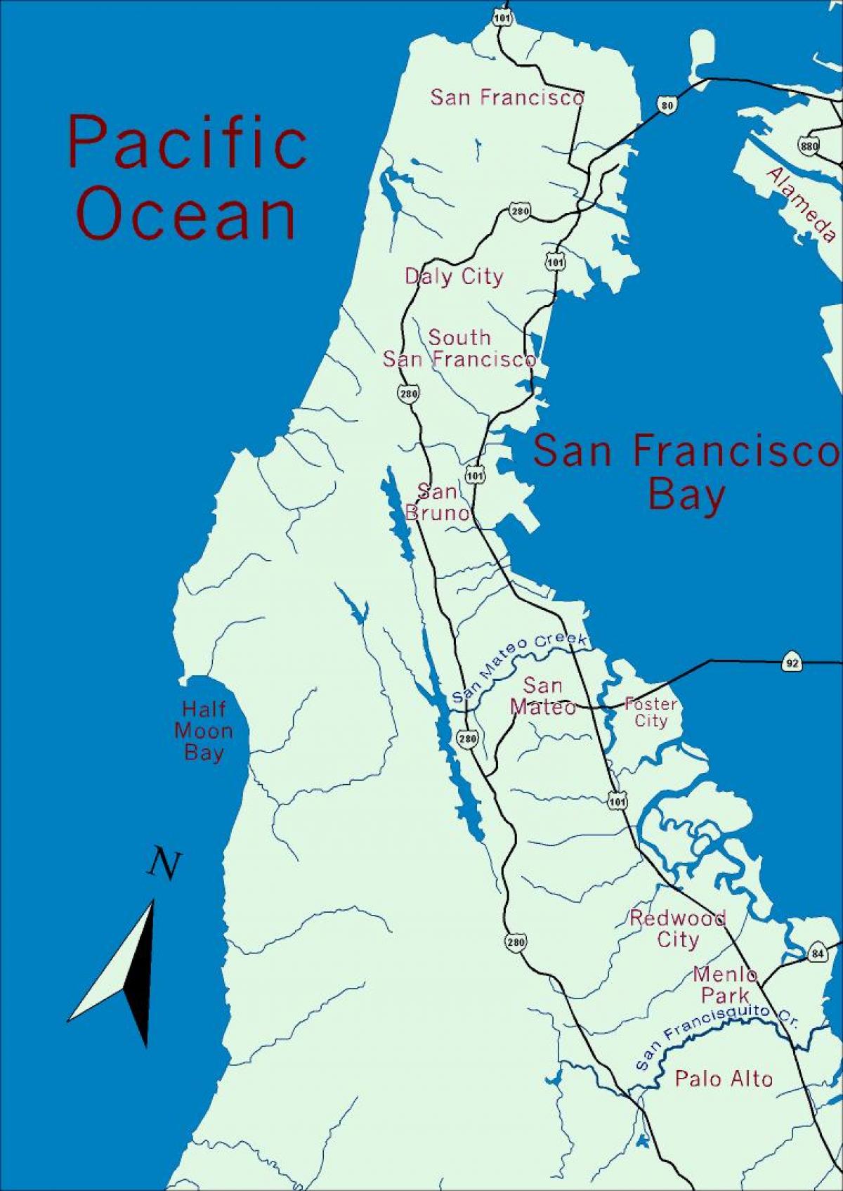Mapa bay area penintsulan