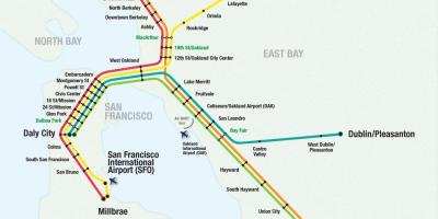 San Francisco aireportua bart mapa