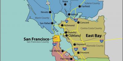 San Francisco bay on bat mapa