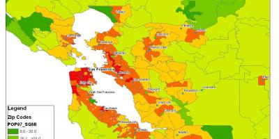 Mapa San Francisco biztanleria