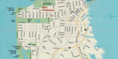 Mapa San Francisco erakargarritasun nagusia