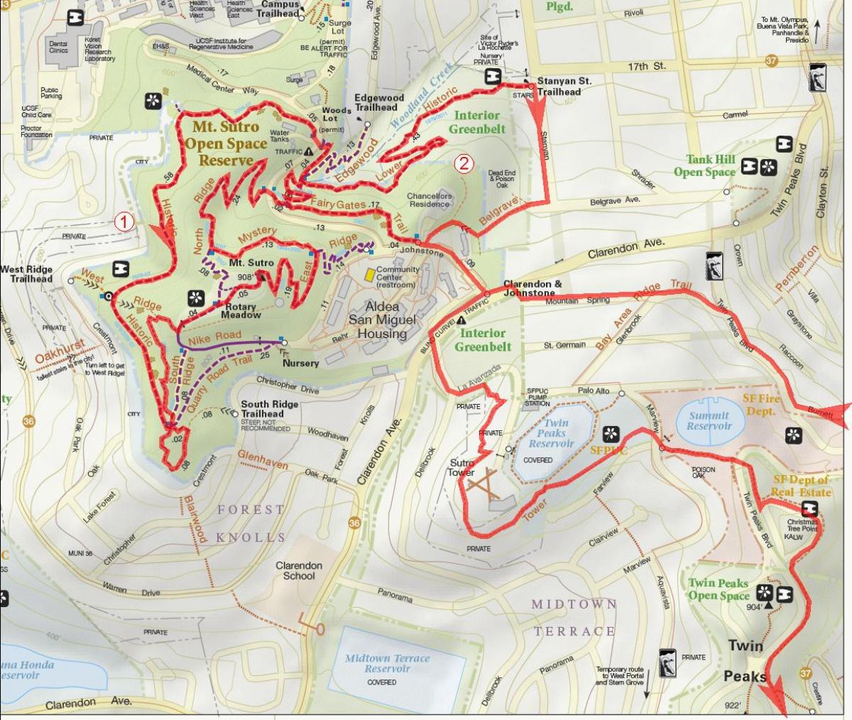 Mapa bay area bike ibilbide