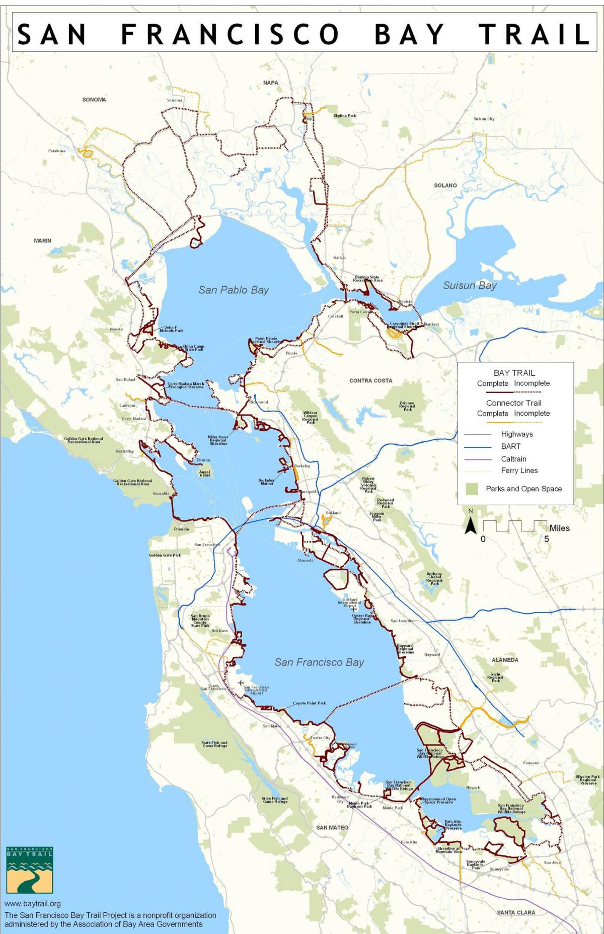 San Francisco bay mendi mapa