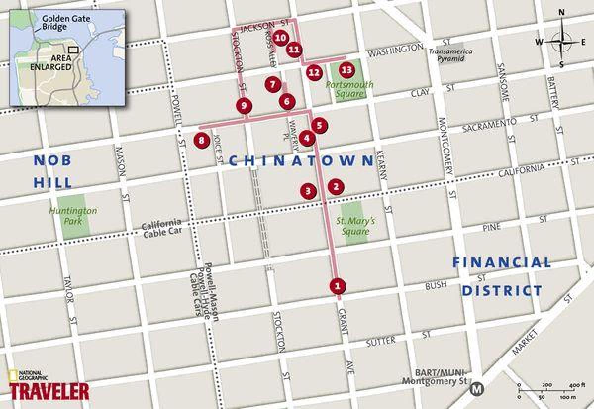 mapa chinatown San Francisco