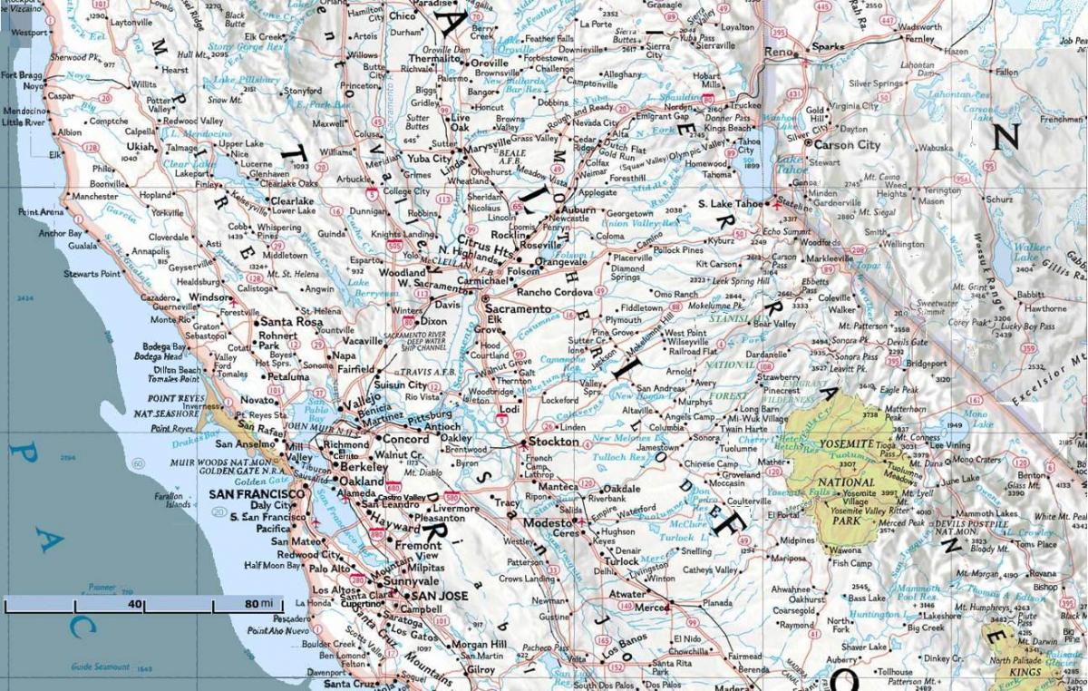 Mapa iparraldean San Francisco