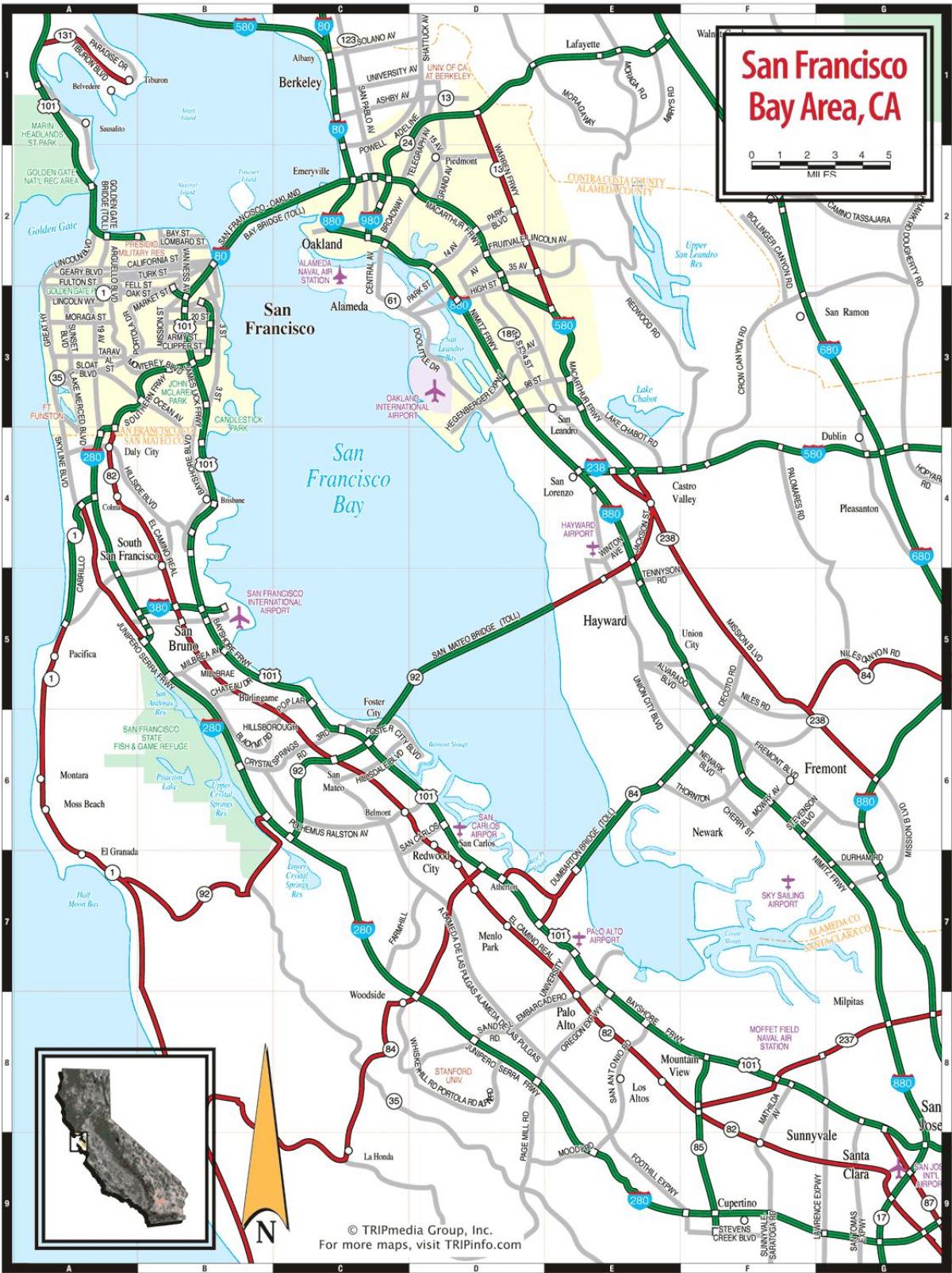 mapa San Francisco bay area