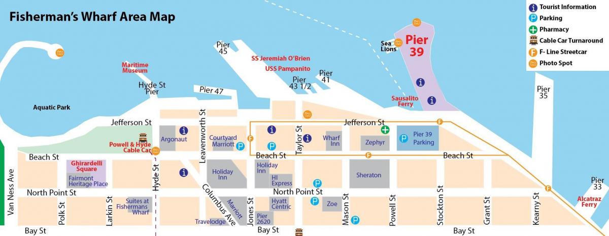 Mapa San Francisco pier 39 area