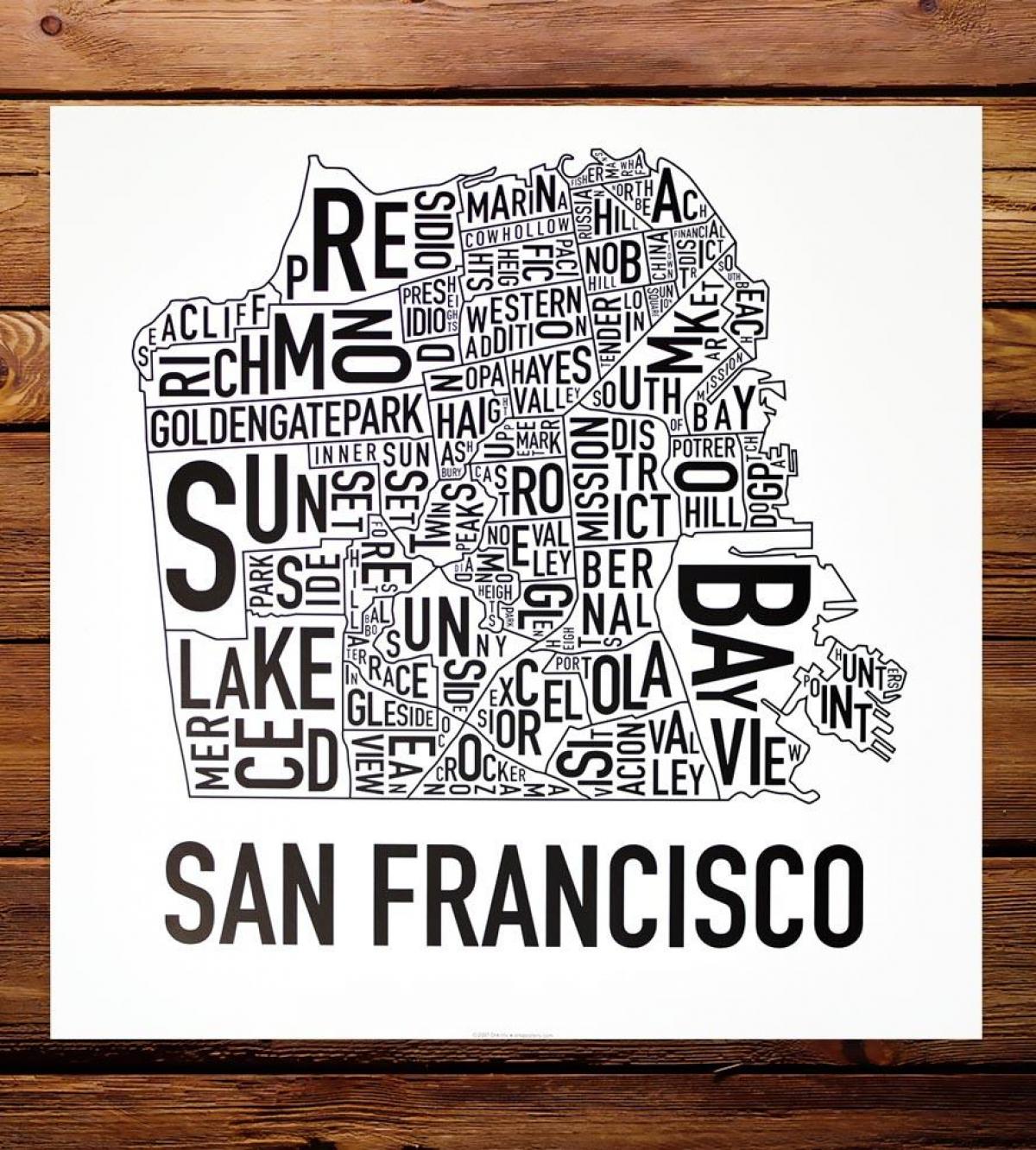 Mapa San Francisco auzoko arte