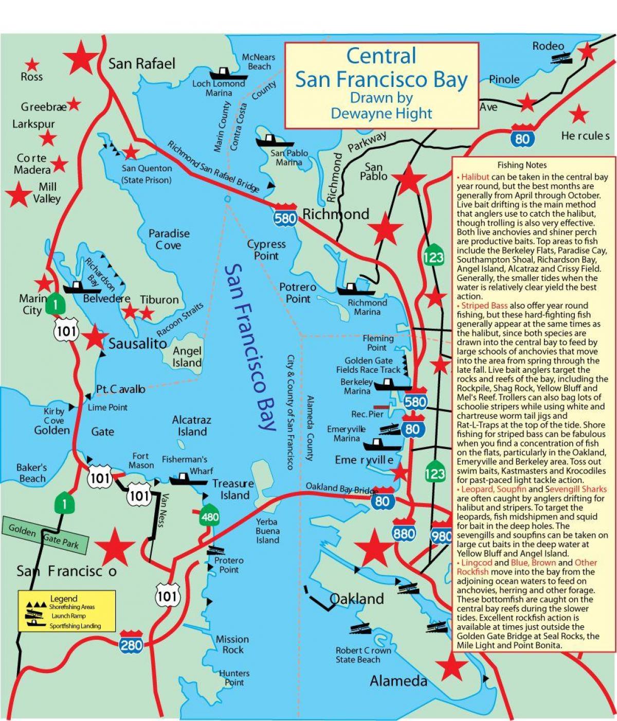 Mapa San Francisco bay arrantza 