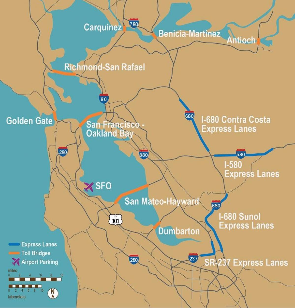 bidesaria errepide San Francisco mapa