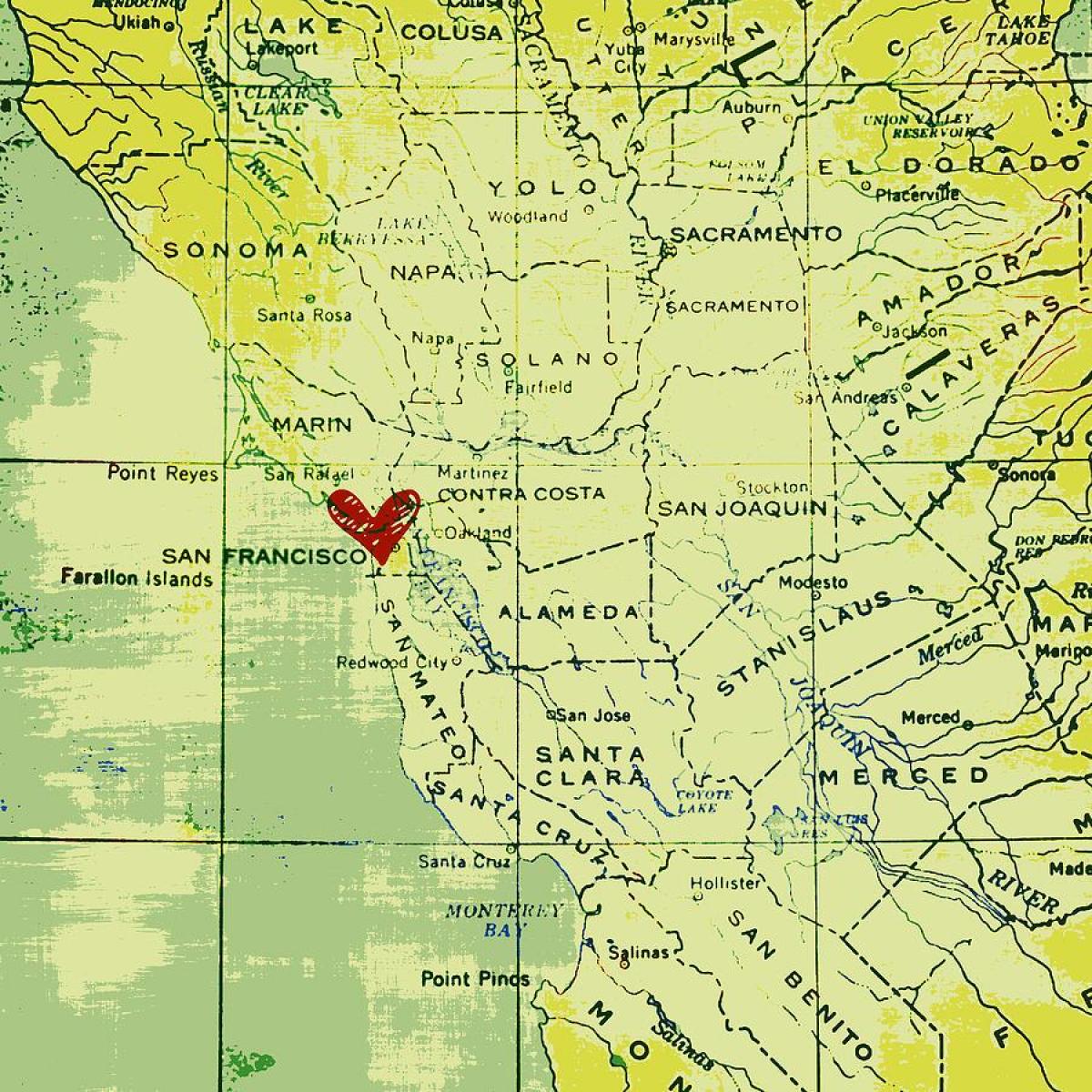 bihotzak San Francisco mapa