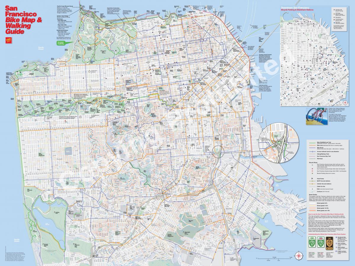 Mapa San Francisco bizikleta