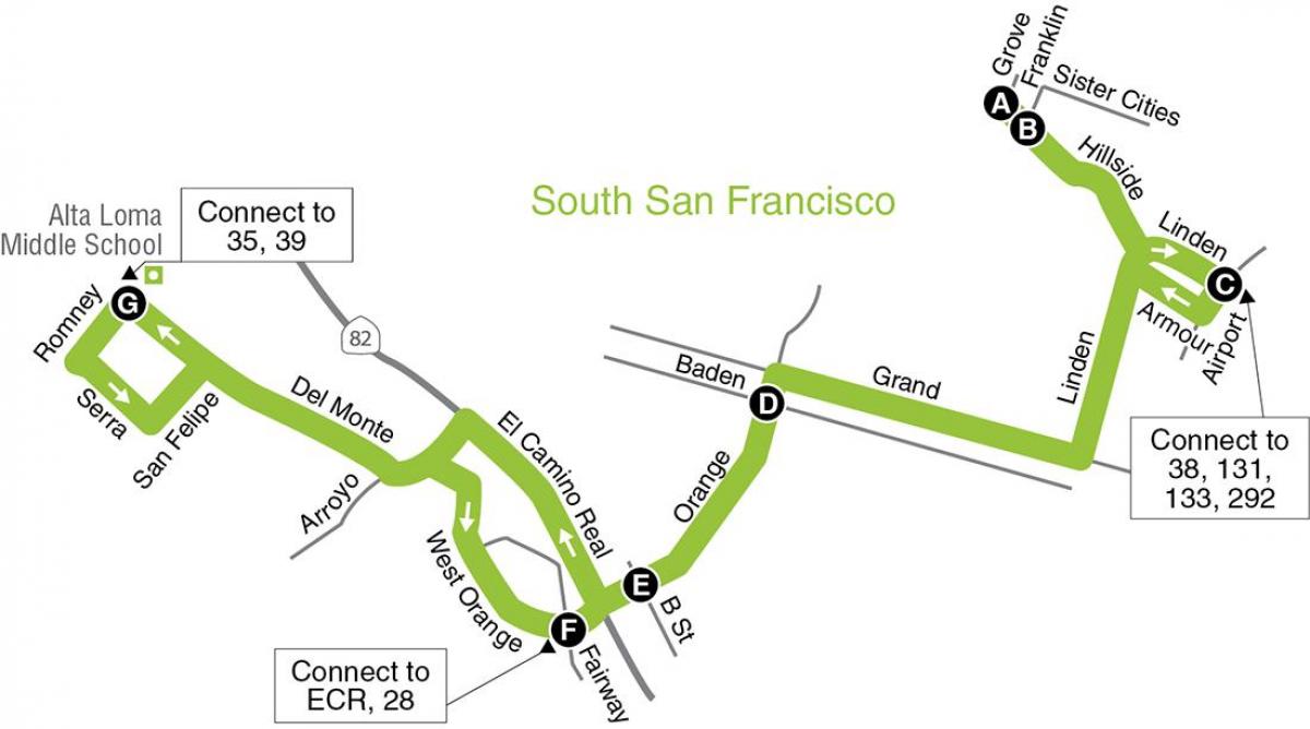 Mapa San Francisco eskolak oinarrizko