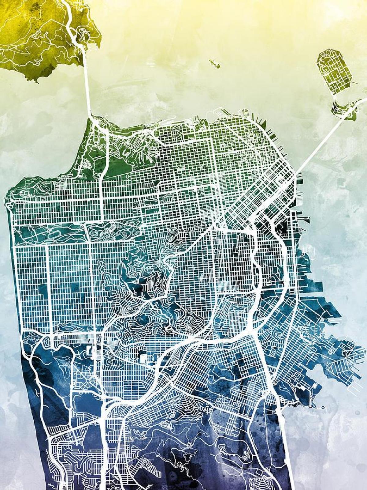 Mapa San Francisco hiriko arte