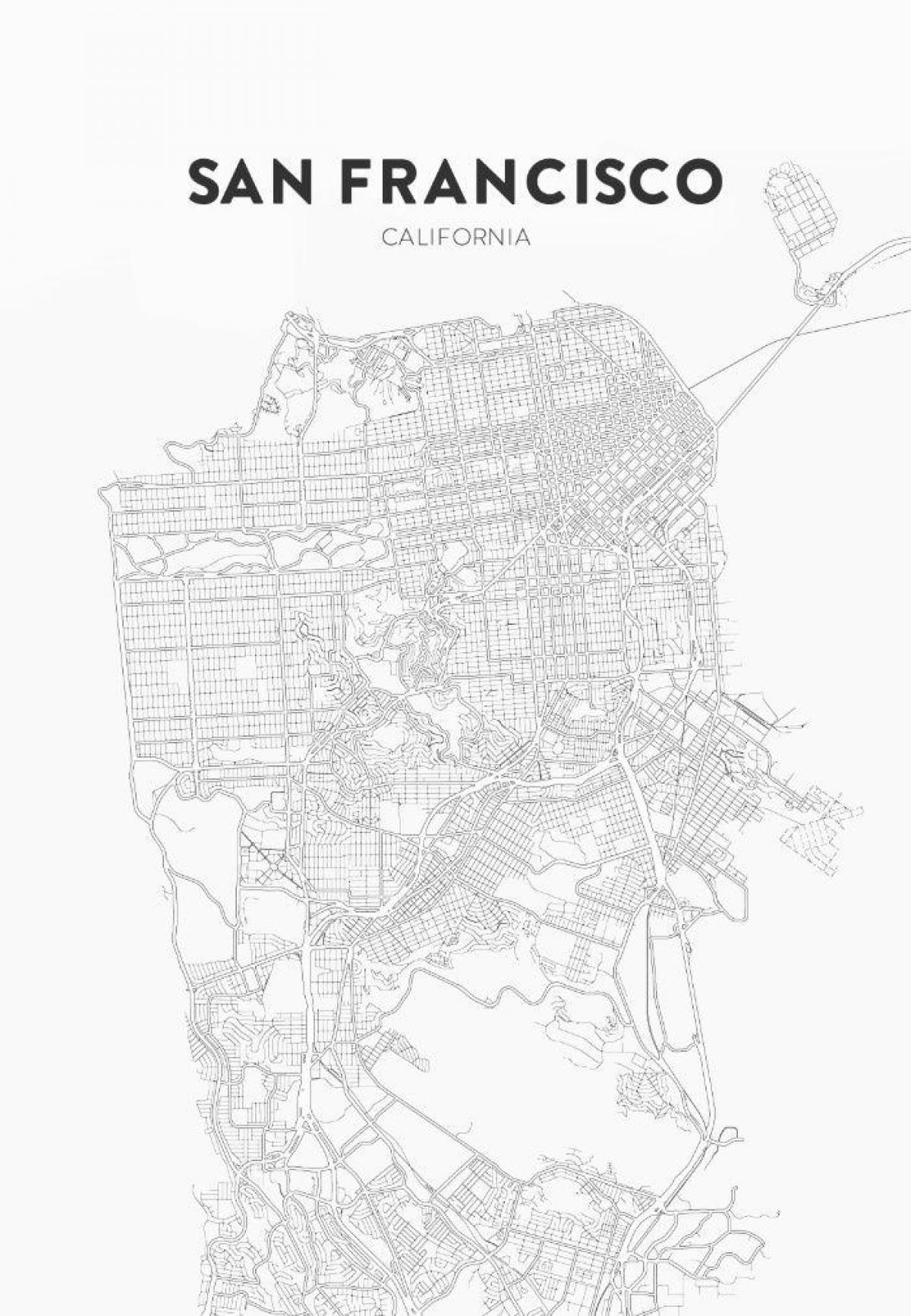 inprimatu mapa San Francisco