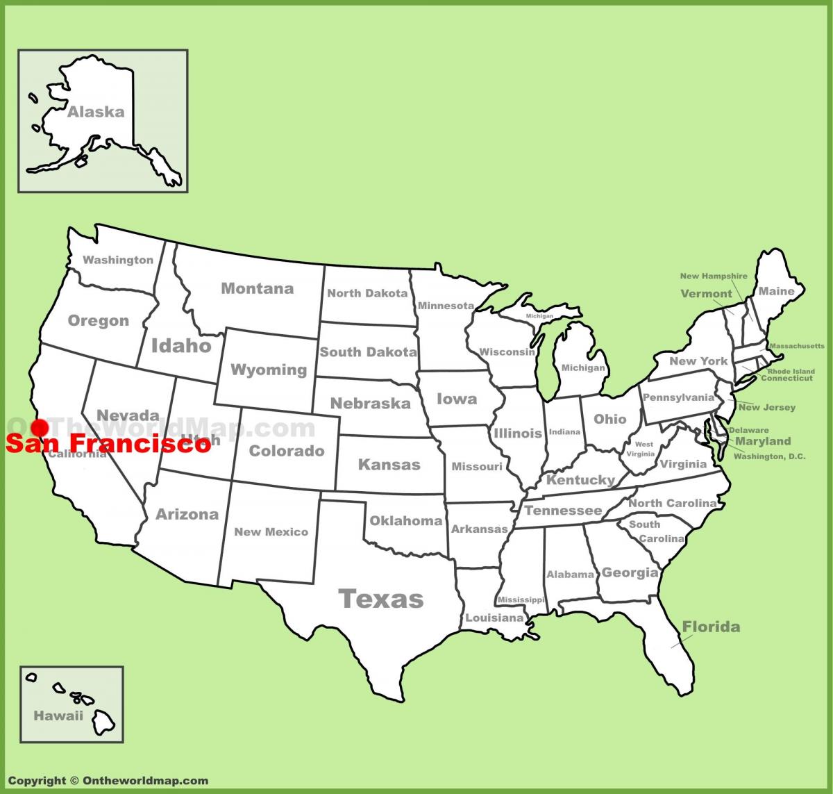 Mapa San Francisco kokapena