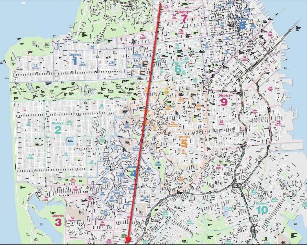 Mapa San Francisco lainoa