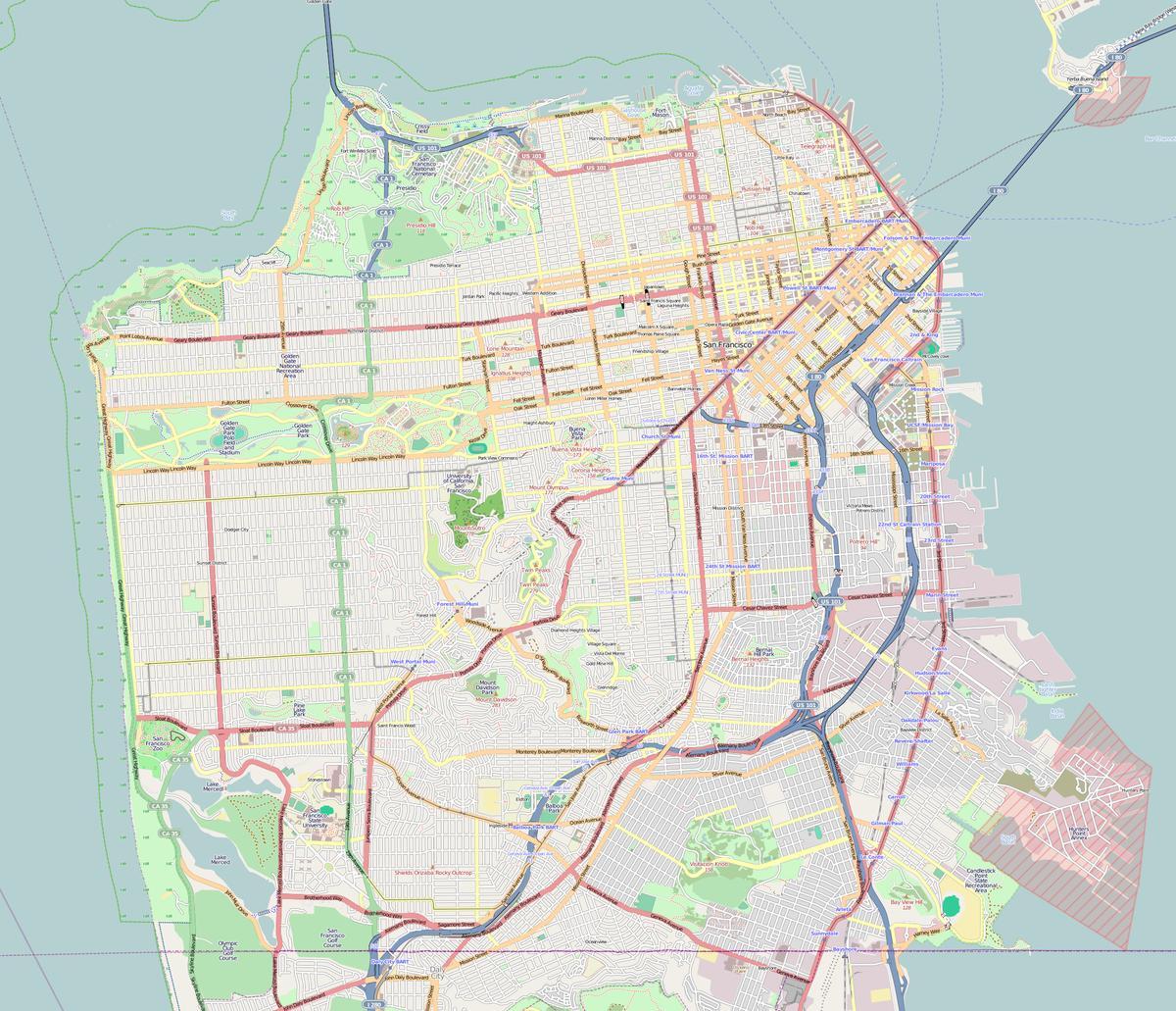 Mapa San Francisco eskema
