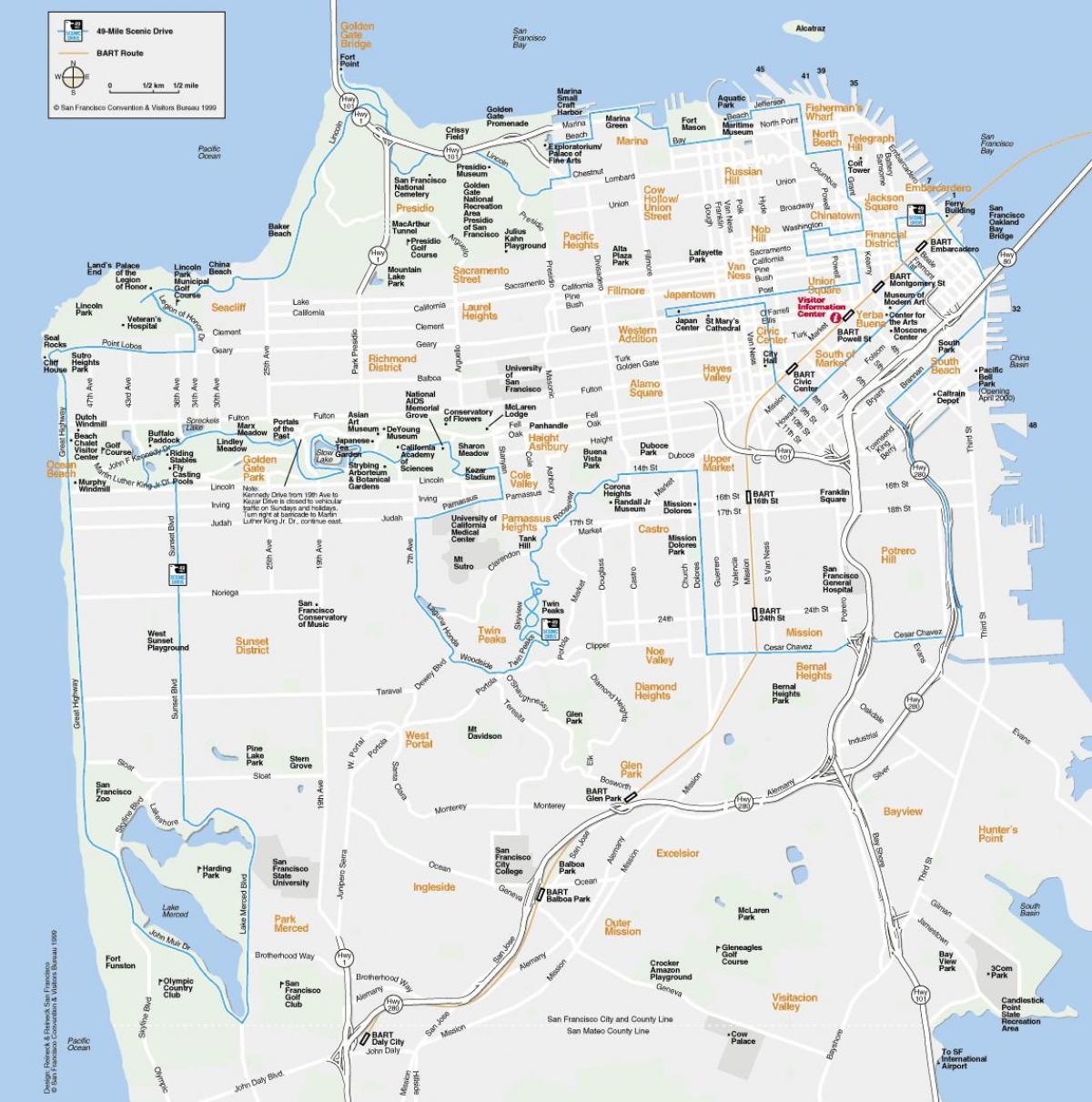 Mapa San Francisco mugarriak
