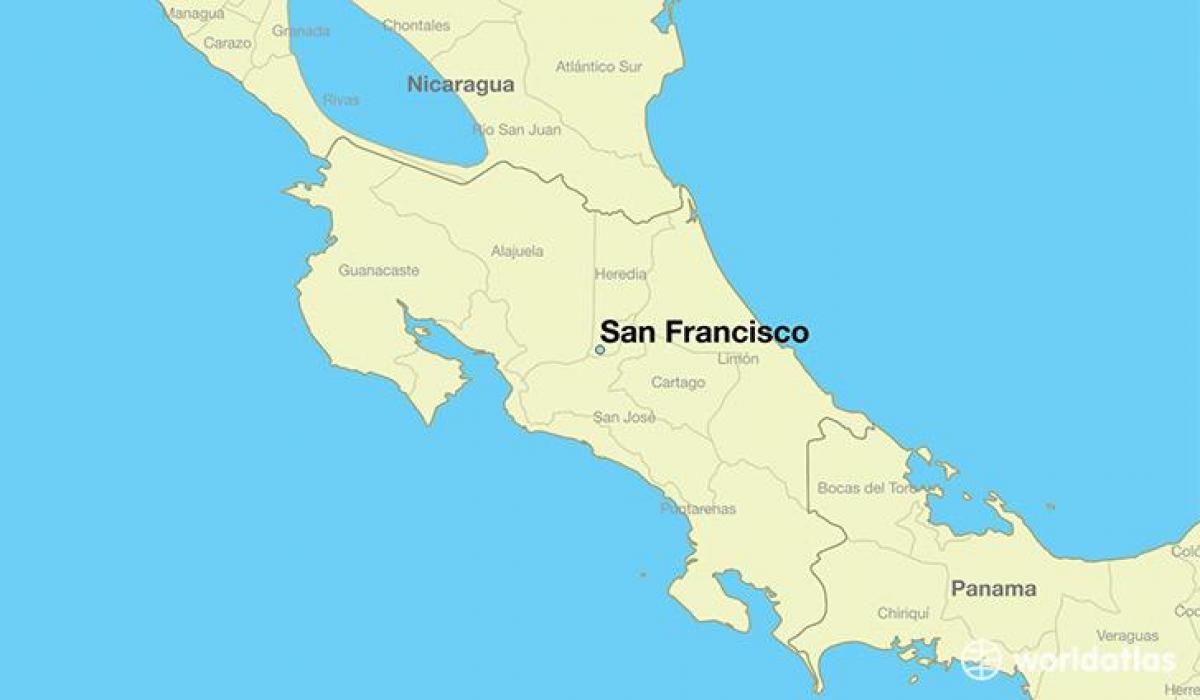 Mapa San Francisco munduan