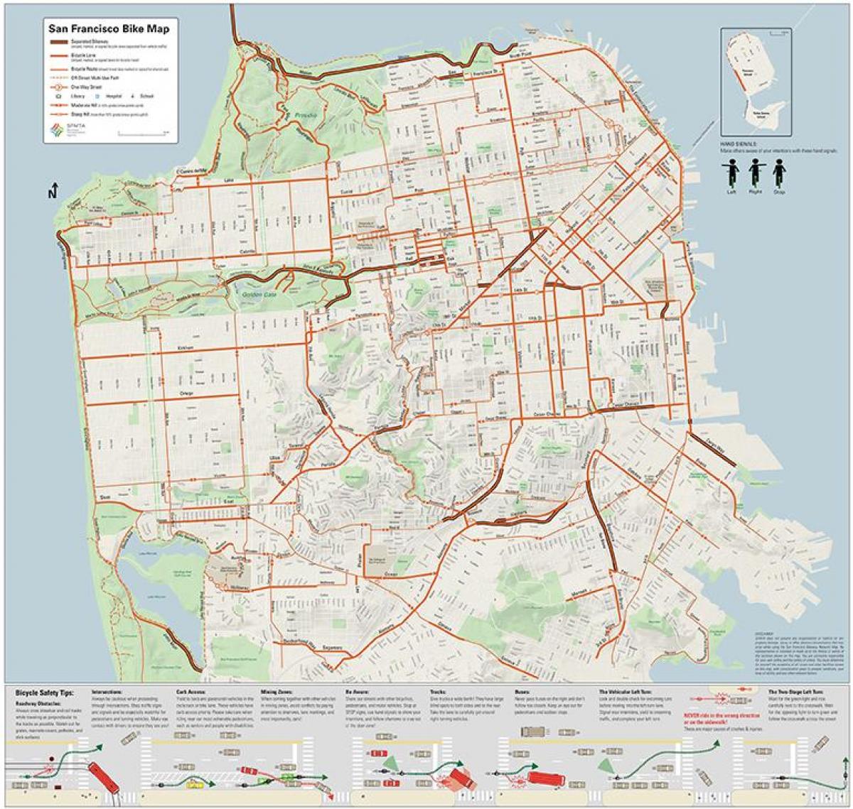 San Francisco bizikleta mapa
