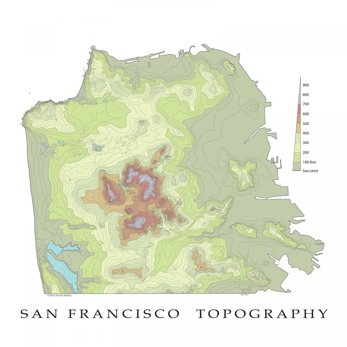 San Francisco topografikoak mapa