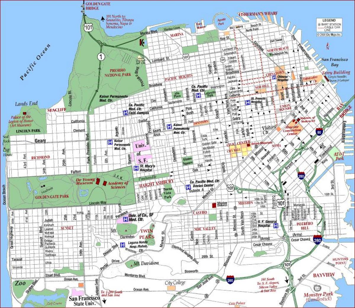 San Francisco va medical center mapa