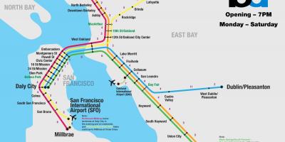 Bart sistema San Francisco mapa