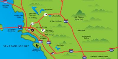 East bay california mapa