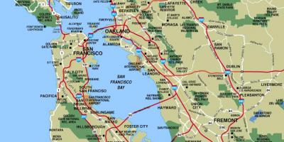 Mapa handiagoa San Francisco inguruan