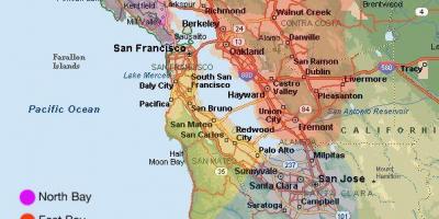 San Francisco inguruan mapa eta inguruetan