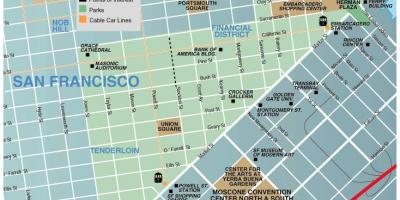 Mapa union square eremua San Francisco