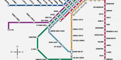 SF muni metro mapa