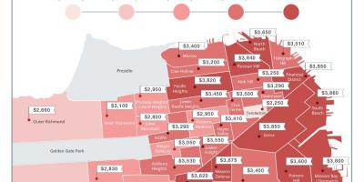 San Francisco alokatzeko prezioak mapa