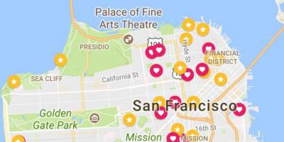 Mapa San Francisco finantza auzoan