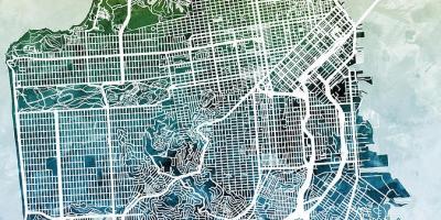 Mapa San Francisco hiriko arte
