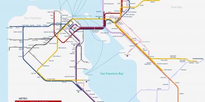 San Francisco metroa sistema mapa