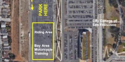 Mapa SF motozikleta parking