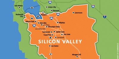 Silicon valley-en munduko mapa