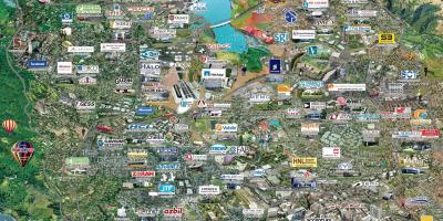 Silicon valley high tech mapa